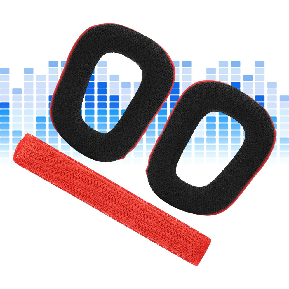 Fyzâ196 Replacement Earpads & Headband For Logitech G930, Red 9301379078357
