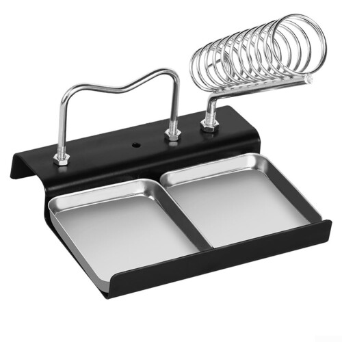Soldering Iron Holder With Double Rack For Two Soldering Irons, Workbench Organizer For Electronics  And Crafting