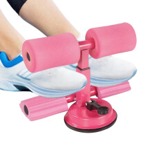 Sit Up Bar Suction Cup Abdominal Trainer For Apartment Living Room Home Gym Pink Unisex Beginners To Professionals