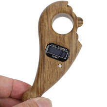 Compact Wooden Grain Digital Beads Counter for Meditation and Prayer Counting