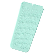 Silicone Mat Bag For Hair Styling Tools Compatible With Curling Irons And Hair Straighteners, Blue, One Size