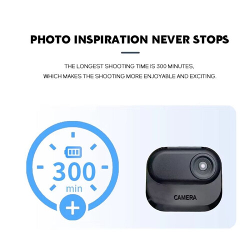 Duimcamera 1080P Huisdiercamera Dash Body Cam met Batterijhouder, Loop-Opname Bewegingsdetector Vlogcamera Wit 2