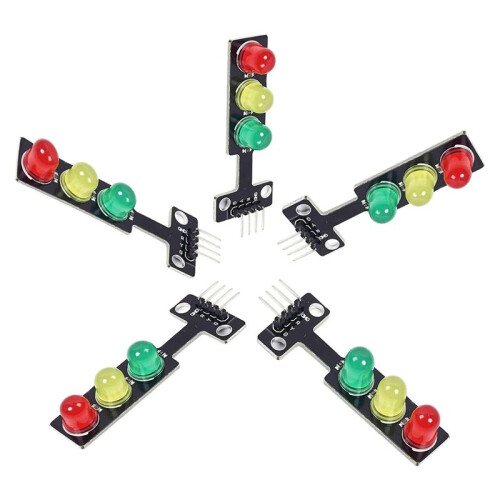 5 St  Trafikljus LED  5V 5MM Display Modul DIY Project Kit, Traffic System Model Traffic Light 2