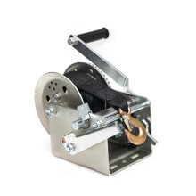 Hand winch, 2 Dual Speed winch 3200LBS hand winch with hand brake trailer winch for boat with strap for material handling