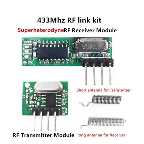 433 Mhz Supereterodina RF Modulo Ricevitore e Trasmettitore Modulo Wireless Kit DIY Antenna 2