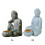 Spiritual Sitting Buddhas Stone Sculpture Tealight-B Style 2