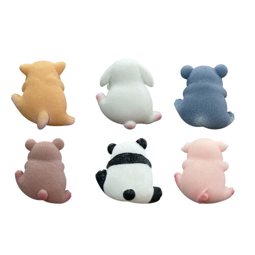 6Pcs Animal Miniature Figurines Decoration Computer Monitors Car