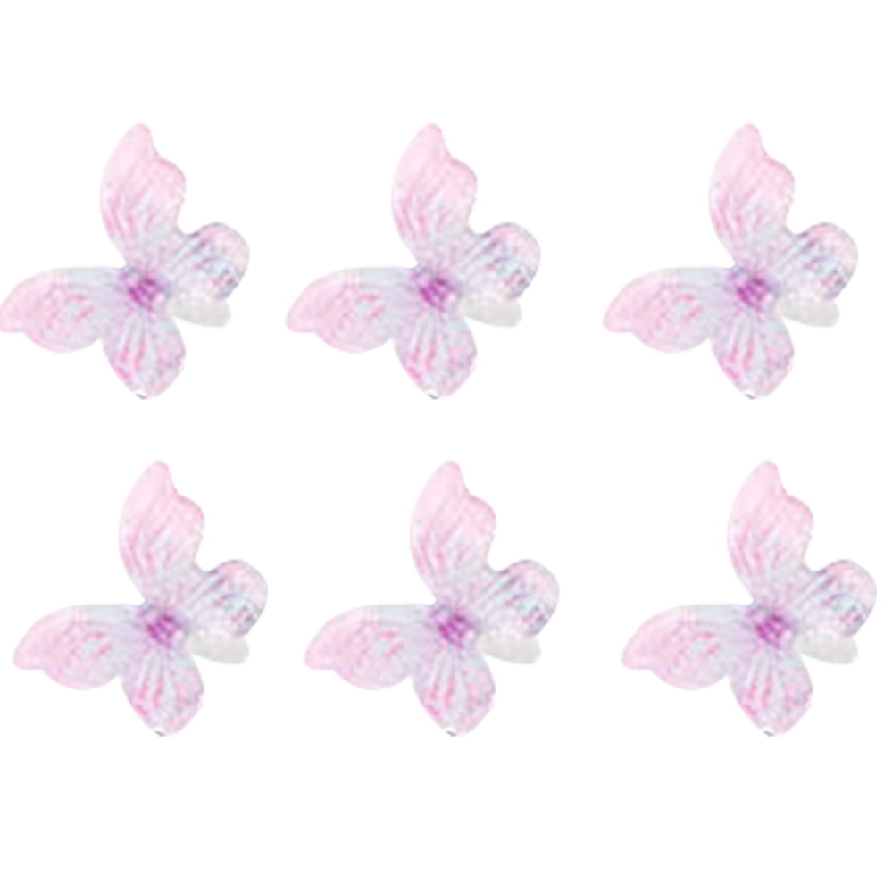 Shiny AB Pearl Craft Pack, 3D Resin ABS Butterfly Charms and Premium Acrylic Material Beads with Smooth Surface, Multi-functional Craft Supplies for