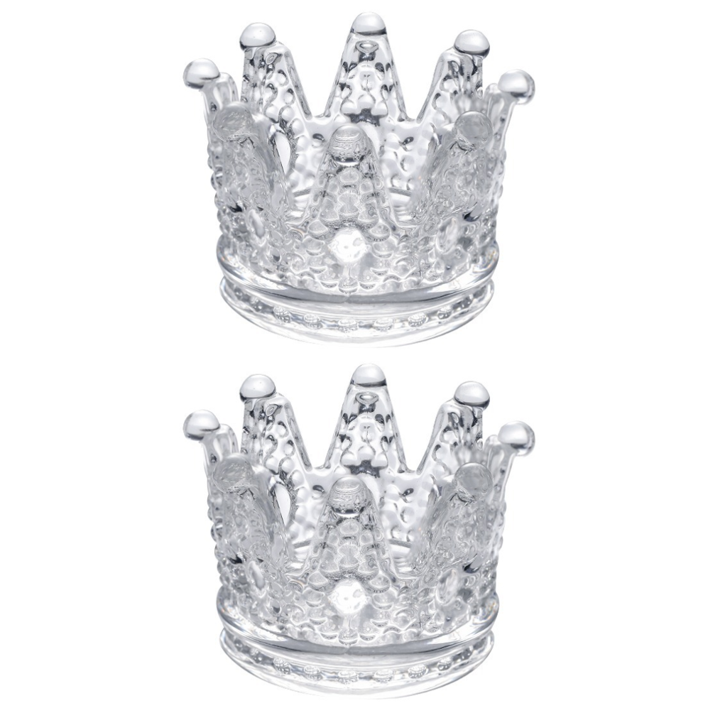 Acrylic Liquid Powder Mixing Bowl Crown Shaped, Crystal Glass Nail Art Dappen Dish for Beauty Lovers, Jewelry Organizer (Elegant Design)