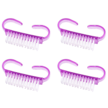 Perie de curățat unghii cu peri flexibili din plastic, dimensiuni compacte, formă de corn de taur, pentru curățarea chiuvetelor din bucătărie,