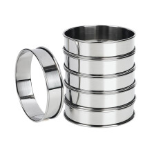 6PCS Stainless Steel Dessert Rings Kitchen Baking Rings Eggs-S