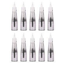 Agulhas descartáveis para tatuagem de sobrancelhas, afiadas e elásticas, caneta de micropigmentação, agulhas esterilizadas com membrana de