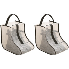 2Sets Schoenopslagoplossing Hoge laarstas-Zwarte rand 28x20x28cm
