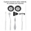 Ιατρικό κιτ Reflex Hammer με τροχό Taylor Head Wartenberg και άλλα, πλήρες διαγνωστικό σετ για 7