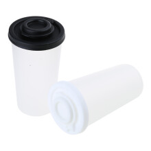 Set van 2 doorzichtige plastic peper- en zoutstrooiers