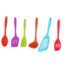 Conjunto de utensílios de cozinha multiuso, utensílios de silicone perfeitos para panelas resistentes ao calor, espátulas que não riscam,