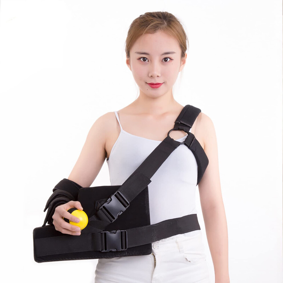 Adjustable Shoulder Immobilizer Brace with Padded Arm Sling for Injury Recovery and Left Arm Support