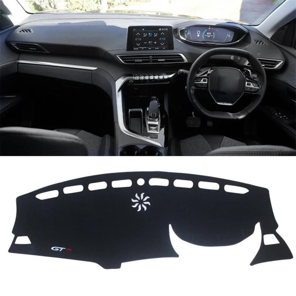 Car Dash Cover Mat Sun Shade Rhd Side For Peugeot 3008 5008 Gt Hybrid 20162023 Black 9199774030816