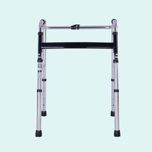 Walking Frame Folding Lightweight Aluminium Walker Height Adjustable Mobility Aid Leg Lifter Disability Aid 2