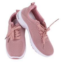 Scarpe da corsa femminili traspiranti in mesh rosa, misura 37, leggere e morbide
