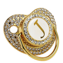 Sicherer Silikon-Schnuller mit goldener Clips und Luftdurchlässigem Design für Neugeborene J