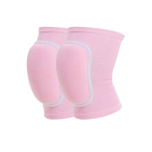 Knee Pads Sponge Material Sleeve Brace Support Strap Pair For Volleyball Dance Fitness Basketball Pink Size S