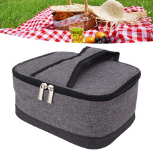 Borsa isolante riscaldante USB Portatile Light Gray Contenitore per Cibo Uso Esterno