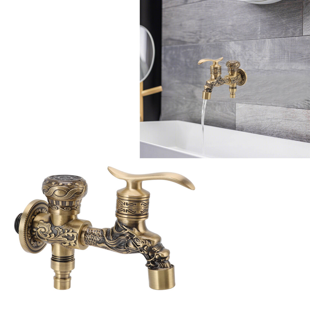 Elegant Oil Rub Dragon Brass Faucet 2 Handles For Bathroom Sinks 8701375361551