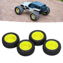 4 Stück 1/10 RC-Gummiräder, 75 mm, Gelb für Sportwagen