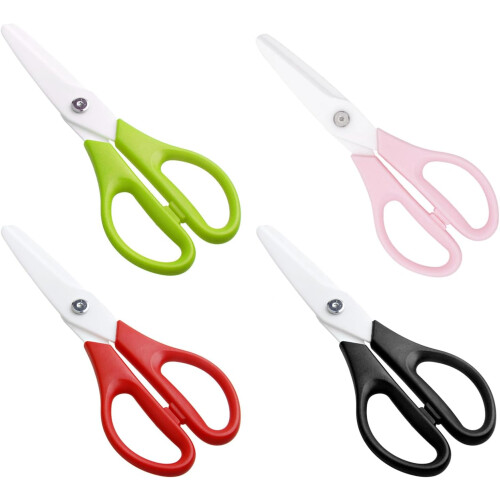 8 Inch Ceramic Kitchen Scissors for Meat and Vegetables, Ergonomic PP Handle, Red 2