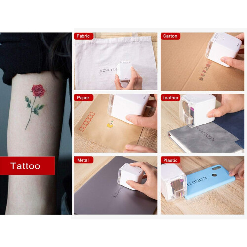 Wireless Portable Printer Mini Handheld Color Inkjet Prints on Any Surface USBC for iOS Android 1