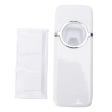 Automatischer Zahnpastaspender mit Bürstenhalter, freihändiges Wandspender-Set, hygienisches und kompaktes Badezimmeraccessoire