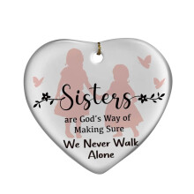 Friendship Heart Sympathy Acrylic Memorial Keepsake for Sister, Pink Remembrance Ornament, Thoughtful Condolence Gift, One Size