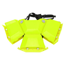 Faltbarer Sicherheitshelm PP PE ABS, Grün, verstellbar 47-62cm
