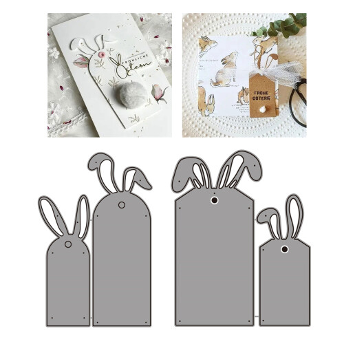 Matrices de découpe, pochoirs, lapins de pâques,-MH885 1