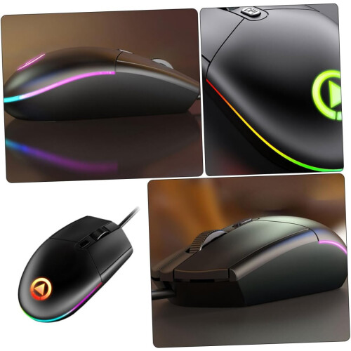 Gaming Mouse Silent Click Ergonomic USB Wired Optical with Breathing LED Light for PC Laptop 2