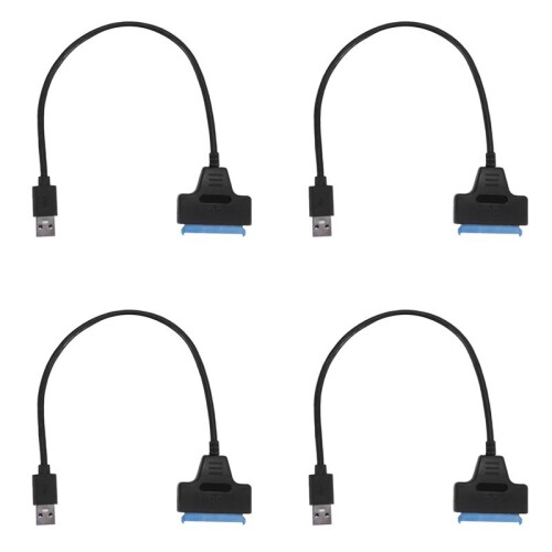 4X USB 3.0 para 2.5 Polegadas  Cabo Adaptador de Disco RíGido SDD  para USB 3.0 Conversor-Preto