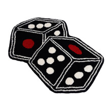 Tapis de bain durable pour un tapis de sol-Dés noirs 500MMx800MM
