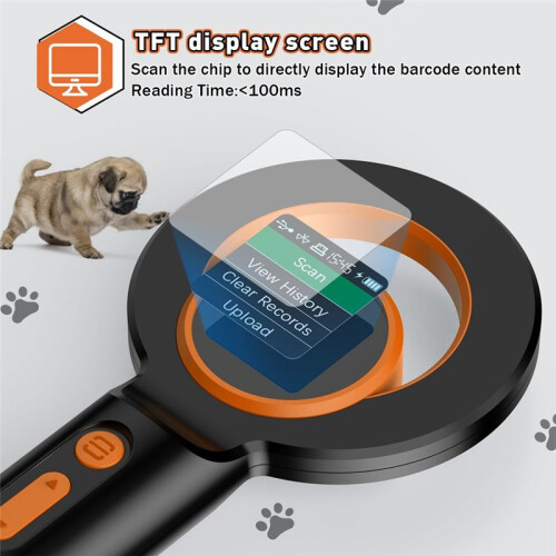 Pet Micro-Chip Reader,3-In-1(2.4GHz Wireless++USB) Animal Universal Microchip-Tag Reader Scanner ,Q40 1