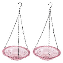 Alimentador de Pássaros Suspenso em Forma de Flor de Pássaro Banho de Pássaros para Decoração de Jardim Ao Ar Livre Suprimentos de Alimentador de