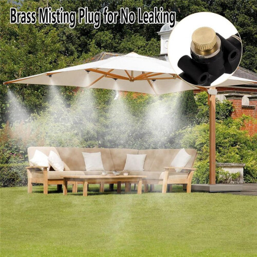 Brass Misting Nozzle Plug ,Thread Misting Nozzle Plug for Raised Garden Bed Backyard Outdoor Cooling System 12Pcs 1