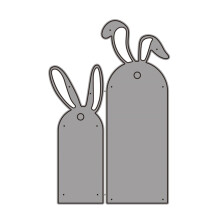 Easters Rabbits Label Cutting Dies Cuts Stencils Metal-MH885