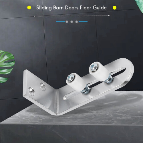 Floor Guide for Bottom Of Sliding Barn Doors Adjustable Wall Mount Stay Roller Guide  Bearings 1