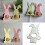 Matrices de découpe de lapins de pâques, en acier au carbone, 2