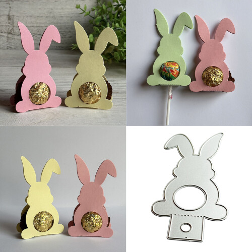 Matrices de découpe de lapins de pâques, en acier au carbone, 1
