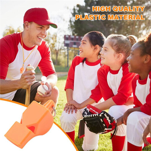 50 Pcs Non-Nuclear Professional Referee Whistle  Whistle Plastic Life-Saving Whistle Special for Game 2