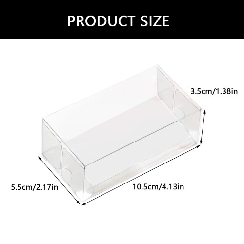 50 Pieces Clear Plastic Macaron Containers Transparent Pastry 2