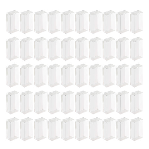 50 Pieces Clear Plastic Macaron Containers Transparent Pastry