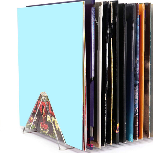 Présentoir pour disques vinyles en acrylique transparent, 2