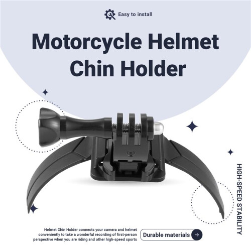 Support de Support de Support de Menton de Casque de Moto pour  Hero 10 9 8 7 Accessoire pour CaméRa D'Action 1